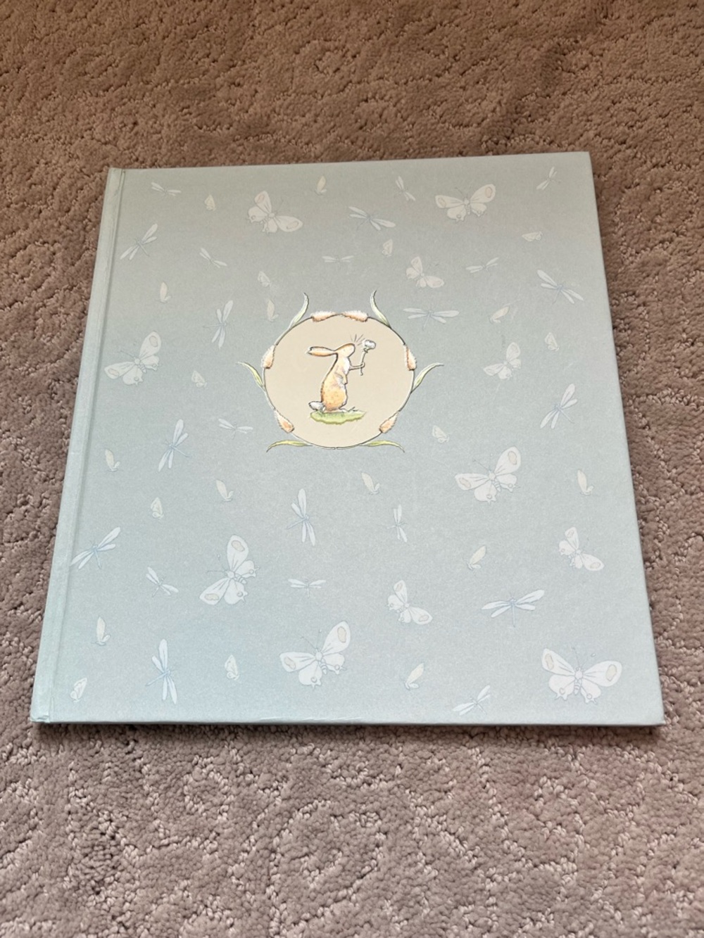 Baby Blue Bunny Illustration Hardcover Photo Album